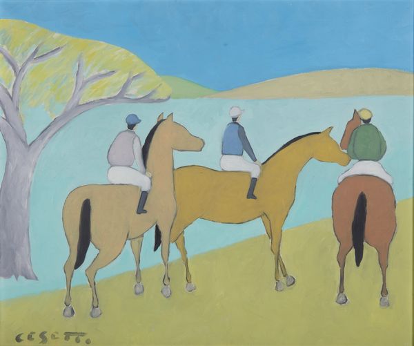 CESETTI GIUSEPPE (1902 - 1990) : PAESAGGIO CON CAVALIERI.  - Asta Asta 442 | ARTE MODERNA E CONTEMPORANEA Virtuale - Associazione Nazionale - Case d'Asta italiane