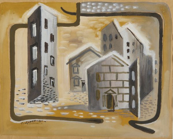 ANDREONI CESARE (1903 - 1961) : FANTASIA URBANA  - Asta Asta 442 | ARTE MODERNA E CONTEMPORANEA Virtuale - Associazione Nazionale - Case d'Asta italiane