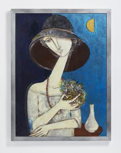 LANDI BRUNO (n. 1941) : DONNA CON FIORI, 2011  - Asta Asta 442 | ARTE MODERNA E CONTEMPORANEA Virtuale - Associazione Nazionale - Case d'Asta italiane