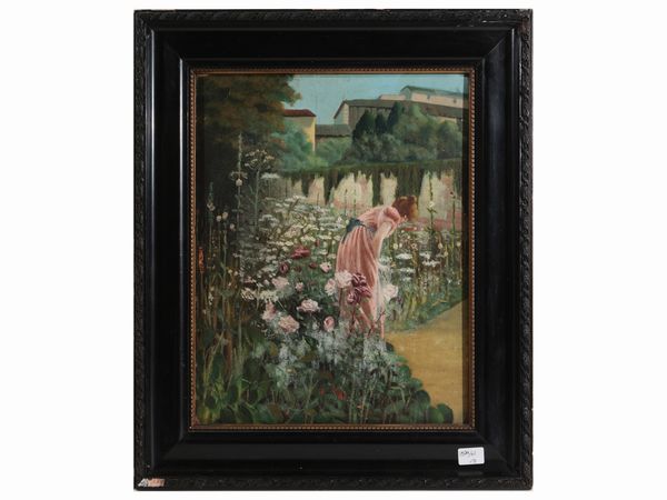 Scorci di giardino con figure  - Asta L'arte di arredare - Associazione Nazionale - Case d'Asta italiane