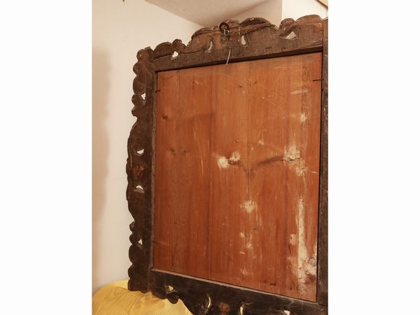 Specchiera con cornice in legno intalgiato e laccato  - Asta L'arte di arredare - Associazione Nazionale - Case d'Asta italiane