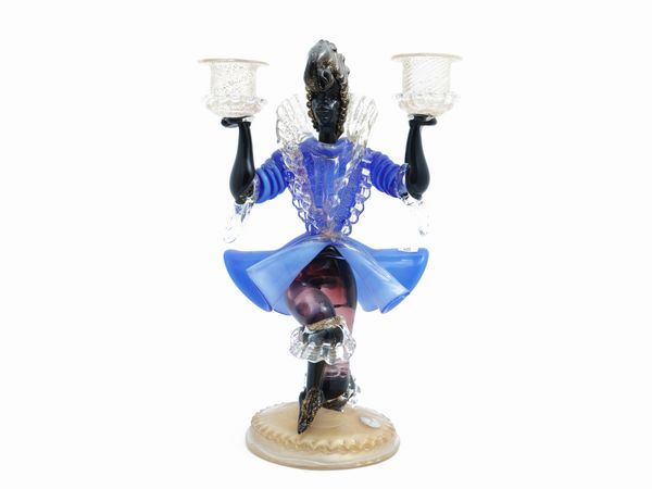 Candelabro in vetro di Murano  - Asta L'arte di arredare - Associazione Nazionale - Case d'Asta italiane