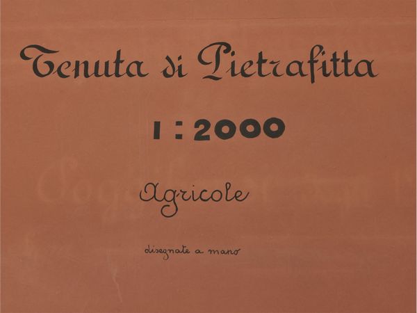 Mappe catastali della fattoria di Pietrafitta  - Asta L'arte di arredare - Associazione Nazionale - Case d'Asta italiane