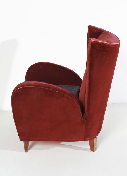 MANIFATTURA ITALIANA : Coppia di poltrone bergere  - Asta Asta 443 | DESIGN E ARTI DECORATIVE DEL NOVECENTO Online - Associazione Nazionale - Case d'Asta italiane