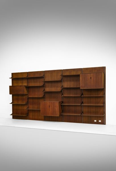 MANIFATTURA ITALIANA : Libreria modulare (5 moduli)  - Asta Asta 443 | DESIGN E ARTI DECORATIVE DEL NOVECENTO Online - Associazione Nazionale - Case d'Asta italiane