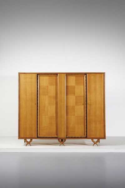 BUZZI TOMASO (1900 - 1981) : attribuito. Armadio a quattro ante  - Asta Asta 443 | DESIGN E ARTI DECORATIVE DEL NOVECENTO Online - Associazione Nazionale - Case d'Asta italiane