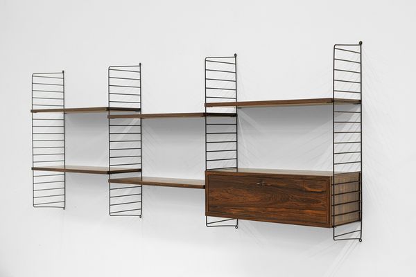 STRINNING NISSE (1917 - 2006) : Libreria modulare mod. The Ladder Shelf, Svezia  - Asta Asta 443 | DESIGN E ARTI DECORATIVE DEL NOVECENTO Online - Associazione Nazionale - Case d'Asta italiane