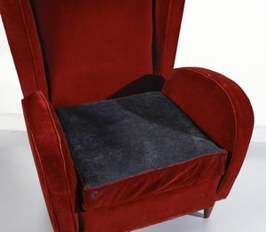 MANIFATTURA ITALIANA : Coppia di poltrone bergere  - Asta Asta 443 | DESIGN E ARTI DECORATIVE DEL NOVECENTO Online - Associazione Nazionale - Case d'Asta italiane