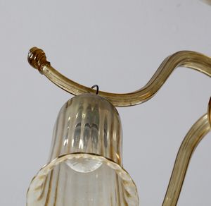 MARTINUZZI NAPOLEONE (1892 - 1977) : Lampada a sospensione a sei luci per Venini, Murano  - Asta Asta 443 | DESIGN E ARTI DECORATIVE DEL NOVECENTO Online - Associazione Nazionale - Case d'Asta italiane