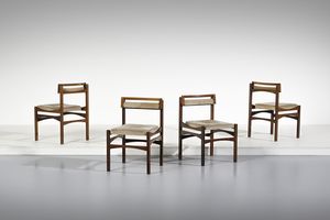 BETTONICA FRANCO (1927 - 1999) - attribuito. Quattro sedie per Pillinini, Tolmezzo