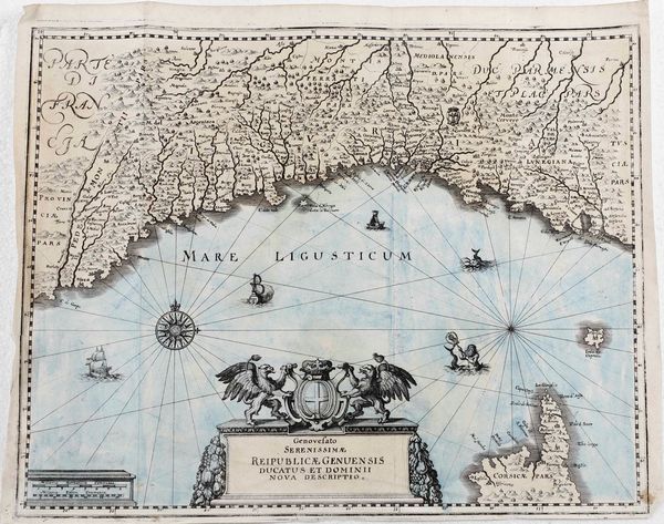 Genova - topografia Tre carte topografiche ed una veduta di Genova, XVIII sec?  - Asta Libri antichi e rari, Stampe, Vedute e Mappe - Associazione Nazionale - Case d'Asta italiane