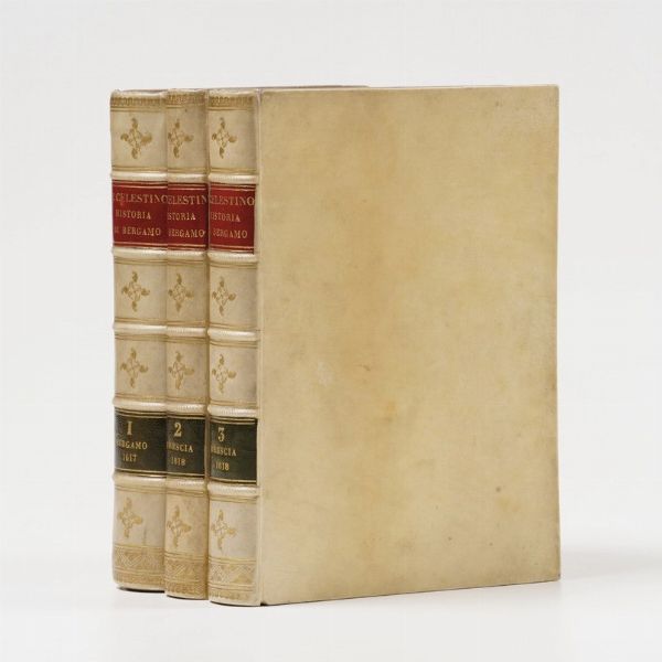 Celestino da Bergamo Historia quadripartita di Bergomo et suo territorio... Parti I e II... In Bergomo, per Valerio Ventura, 1617-1618  - Asta Libri antichi e rari, Stampe, Vedute e Mappe - Associazione Nazionale - Case d'Asta italiane