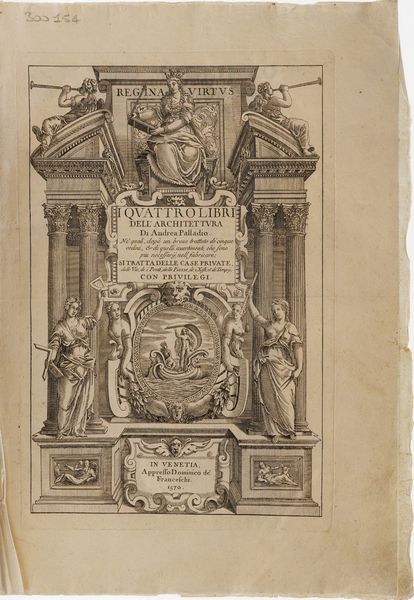 Palladio Andrea I Quattro libri dell'architettura... In Venetia, Domenico De'Franceschi 1570 (in realt Venezia, Pasquali, 1768-1780)  - Asta Libri antichi e rari, Stampe, Vedute e Mappe - Associazione Nazionale - Case d'Asta italiane