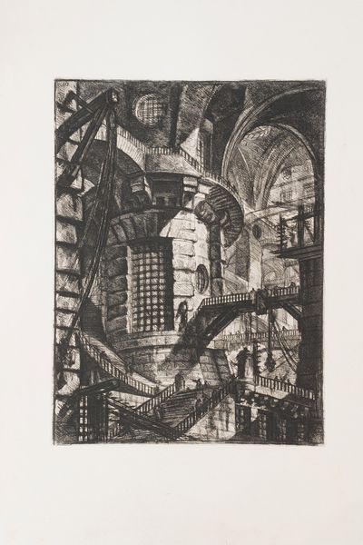 Piranesi Giovan Battista (1720-1778) Carceri d'invenzione. Tavola numero III. Roma, Regia Calcografia, prima met secolo XX.  - Asta Libri antichi e rari, Stampe, Vedute e Mappe - Associazione Nazionale - Case d'Asta italiane