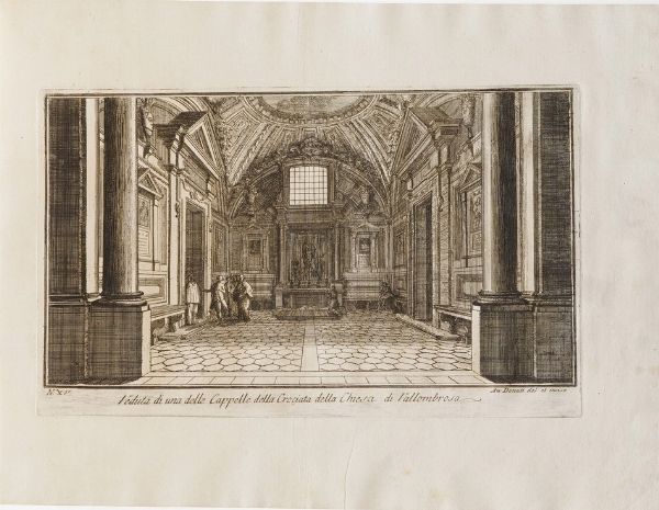 Donati Antonio Vedute della Badia di Vallombrosa. Senza dati editoriali, ma 1784 circa  - Asta Libri antichi e rari, Stampe, Vedute e Mappe - Associazione Nazionale - Case d'Asta italiane