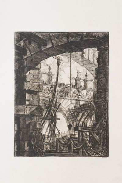 Piranesi Giovan Battista (1720-1778) Carceri d'invenzione. Tavola numero IV. Roma, Regia Calcografia, prima met secolo XX.  - Asta Libri antichi e rari, Stampe, Vedute e Mappe - Associazione Nazionale - Case d'Asta italiane