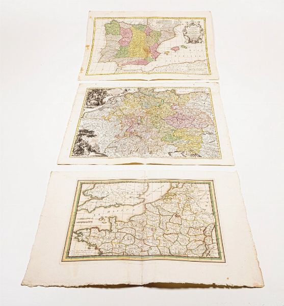 Lotter Tobias 13 grandi carte geografiche... sec. XVIII  - Asta Libri antichi e rari, Stampe, Vedute e Mappe - Associazione Nazionale - Case d'Asta italiane