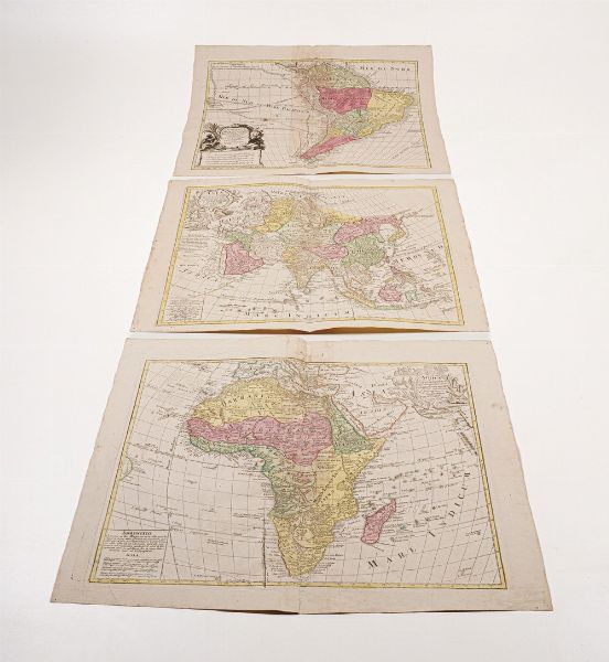 Lotter Tobias 13 grandi carte geografiche... sec. XVIII  - Asta Libri antichi e rari, Stampe, Vedute e Mappe - Associazione Nazionale - Case d'Asta italiane