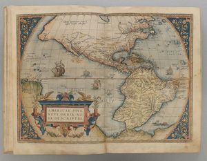 Ortelius Abraham (1528-1598) Theatrum Orbis Terrarum, (in fine:) Antuerpiae, apud Aeg. Coppenium Diesth, 1571.<BR>legato con Additamentum Theatri Orbis Terrarum. Antuerpiae, 1573  - Asta Libri antichi e rari, Stampe, Vedute e Mappe - Associazione Nazionale - Case d'Asta italiane