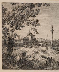 Giovanni Antonio Canal detto Canaletto (1697-1768) Veduta fantastica di Padova. Venezia, Pasquali 1752-1754/55.  - Asta Libri antichi e rari, Stampe, Vedute e Mappe - Associazione Nazionale - Case d'Asta italiane