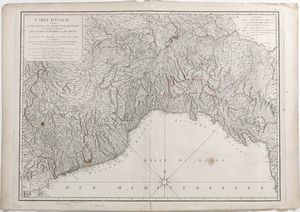 Genova - topografia 4 carte topografiche e una veduta  - Asta Libri antichi e rari, Stampe, Vedute e Mappe - Associazione Nazionale - Case d'Asta italiane