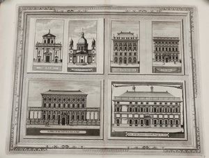 Vedute remondiniane o simili Sette vedute di Genova, secolo XVII-XVIII  - Asta Libri antichi e rari, Stampe, Vedute e Mappe - Associazione Nazionale - Case d'Asta italiane