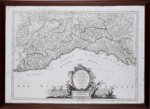 Heredi Homann Carta geografica dello stato di Genova.. Norimberga 1743  - Asta Libri antichi e rari, Stampe, Vedute e Mappe - Associazione Nazionale - Case d'Asta italiane