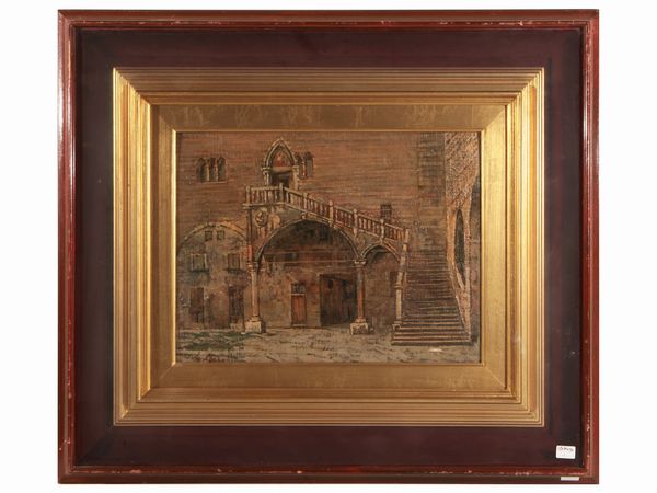 Giovanni Lomi : Verona Scala della Regione 1929  - Asta Arte Moderna e Contemporanea - Associazione Nazionale - Case d'Asta italiane