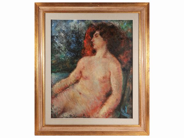 Oreste Zuccoli : Nudo femminile 1975  - Asta Arte Moderna e Contemporanea - Associazione Nazionale - Case d'Asta italiane