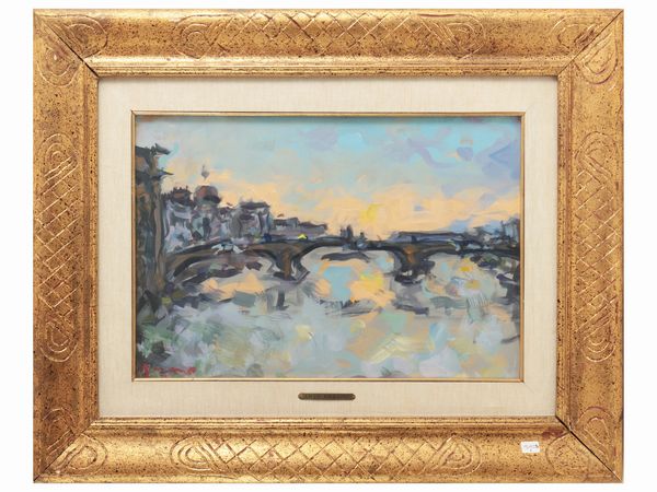 Enzo Pregno : Ponte Santa Trinita  - Asta Arte Moderna e Contemporanea - Associazione Nazionale - Case d'Asta italiane