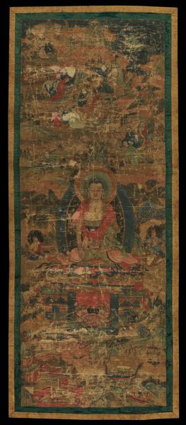 Thangka su seta con figura di Buddha Sakyamuni centrale e altre divinit, Tibet, XVIII secolo  - Asta Arte orientale  - Associazione Nazionale - Case d'Asta italiane