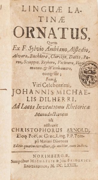 Christophori Helvici e Professoris Giessensis olim. ex Erasmo da Roterodamo, Ludovico Vive Familiaria Colloquia opera... 1645  - Asta Libri Antichi - Associazione Nazionale - Case d'Asta italiane