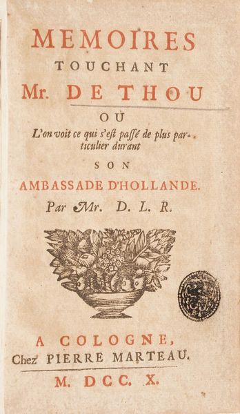 George de Backer Nouvelle logique courte et facile... Bruxelles 1704  - Asta Libri Antichi - Associazione Nazionale - Case d'Asta italiane