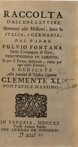 Bernardino Santinelli La vergine sposa ad opera,In Venetia 1645  - Asta Libri Antichi - Associazione Nazionale - Case d'Asta italiane