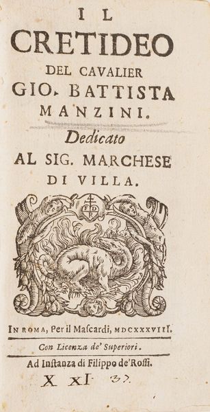 Francesco Loredano Ladamo... Venezia 1640  - Asta Libri Antichi - Associazione Nazionale - Case d'Asta italiane