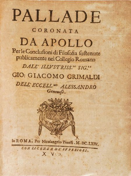 Francesco Cionacci Storia della beata Umiliana De Cerchi... Firenze 1682  - Asta Libri Antichi - Associazione Nazionale - Case d'Asta italiane