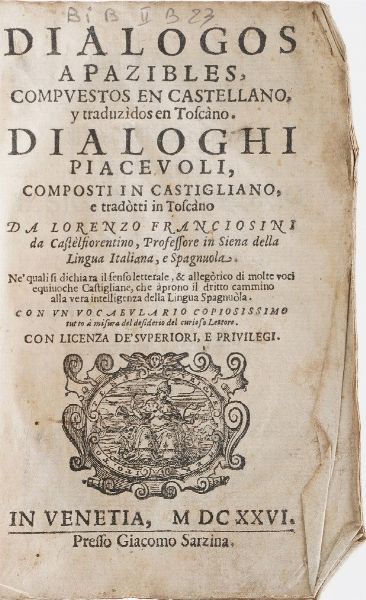 Sgualdi Vincenzo Repubblica di Lesbo ovvero della ragione di stato...Bologna,Heredi del Benacci, 1646  - Asta Libri Antichi - Associazione Nazionale - Case d'Asta italiane