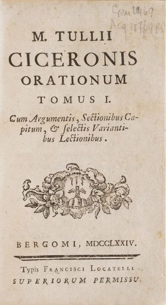 Lorenzo De Medici Poesie del Magnifico, Bergamo, Lancellotti, 1763  - Asta Libri Antichi - Associazione Nazionale - Case d'Asta italiane