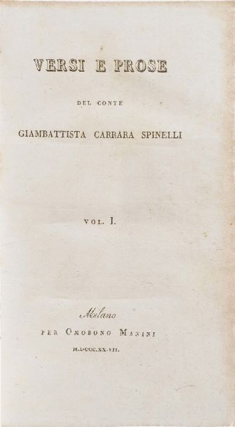 Monti Vincenzo In morte di Lorenzo Mascheroni, anno IX (1801)  - Asta Libri Antichi - Associazione Nazionale - Case d'Asta italiane