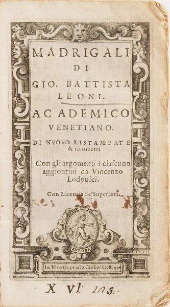 Ferrante Guisone La divina settimana... Venezia, 1601  - Asta Libri Antichi - Associazione Nazionale - Case d'Asta italiane