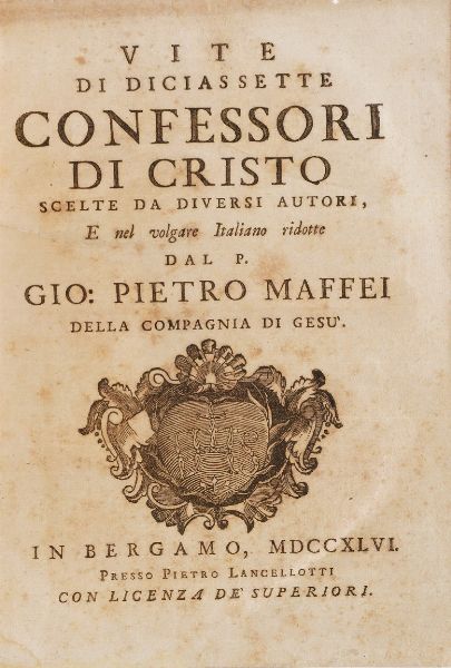 Tomaso Da Villanova Opera Omnia Sancti Thomae a Villanova...Venetiis, Excudebant Sanctes Pecori, 1740  - Asta Libri Antichi - Associazione Nazionale - Case d'Asta italiane