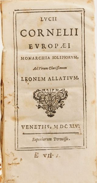 Torquato Tasso Le Belle Giornate Del Mondo Creato... Venezia, 1609  - Asta Libri Antichi - Associazione Nazionale - Case d'Asta italiane