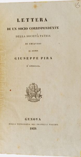 DAgostino Giustiniani. Castigatissimi Annali. Genova, Bellono 1537.  - Asta Libri Antichi - Associazione Nazionale - Case d'Asta italiane