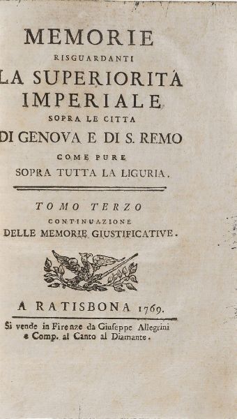 DAgostino Giustiniani. Castigatissimi Annali. Genova, Bellono 1537.  - Asta Libri Antichi - Associazione Nazionale - Case d'Asta italiane