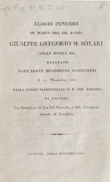 DAgostino Giustiniani. Castigatissimi Annali. Genova, Bellono 1537.  - Asta Libri Antichi - Associazione Nazionale - Case d'Asta italiane