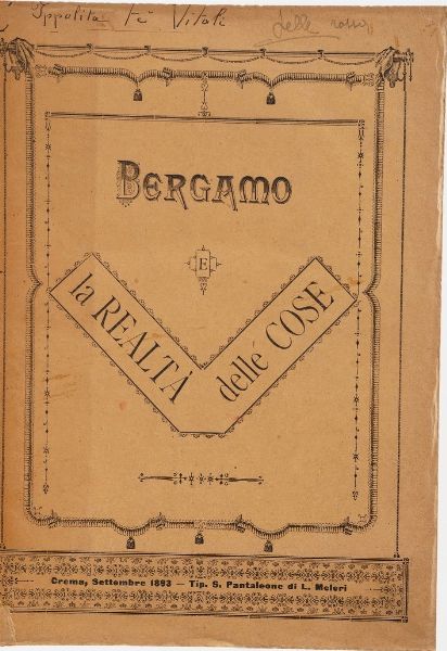 Bergamo-Edizioni di interesse bergamasco 8 opere di interesse bergamasco o stampate a Bergamo  - Asta Libri Antichi - Associazione Nazionale - Case d'Asta italiane