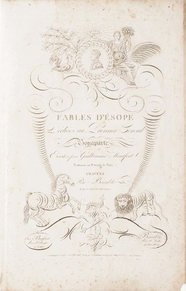 Montfort Guillaume Fables d'Espoe...Gravees par Beauble... A Paris chez Baset, (1801)  - Asta Libri Antichi - Associazione Nazionale - Case d'Asta italiane