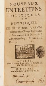 George de Backer Nouvelle logique courte et facile... Bruxelles 1704  - Asta Libri Antichi - Associazione Nazionale - Case d'Asta italiane