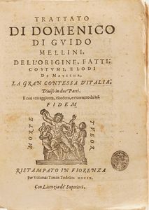 Gio Domenico Ottonelli Risposta al Quesito che male sia landare conversazione in casa di una persona poco modesta...Firenze 1645  - Asta Libri Antichi - Associazione Nazionale - Case d'Asta italiane