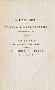 Denis Ferdinand Brasile, Venezia, Antonelli, 1838  - Asta Libri Antichi - Associazione Nazionale - Case d'Asta italiane